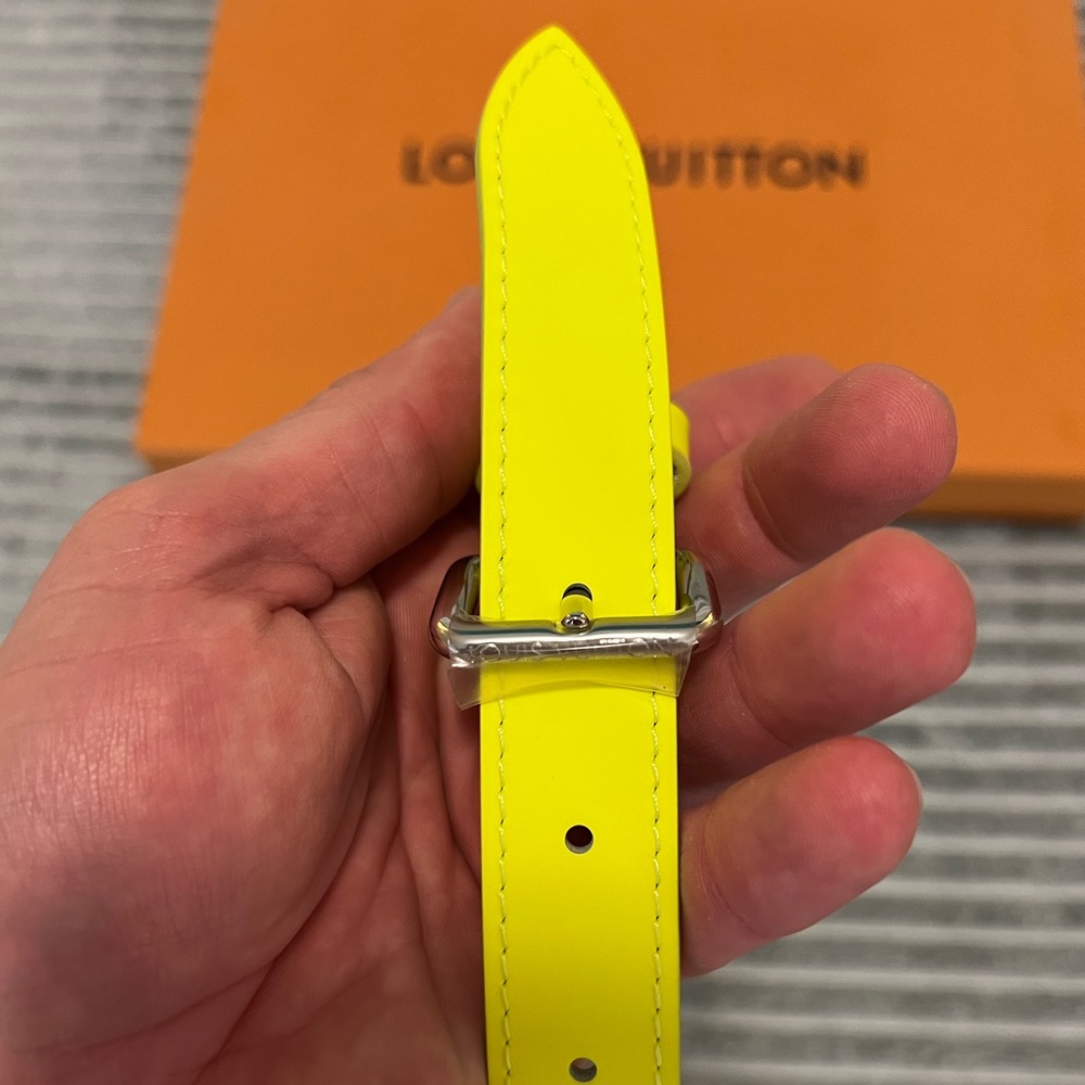Louis Vuitton Neon Yellow Keepall Bandolier Strap New